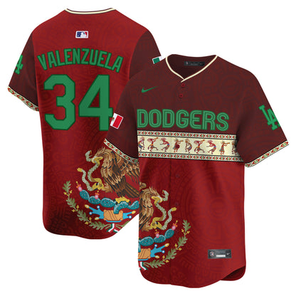 Los Angeles Dodgers Mexico Aztec Vapor Premier Limited Jersey V2 - Printed