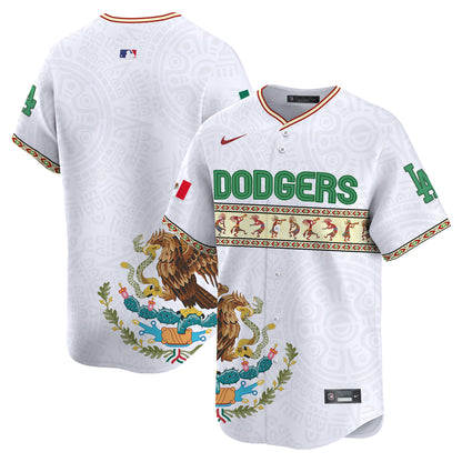 Los Angeles Dodgers Mexico Aztec Vapor Premier Limited Jersey V2 - Printed