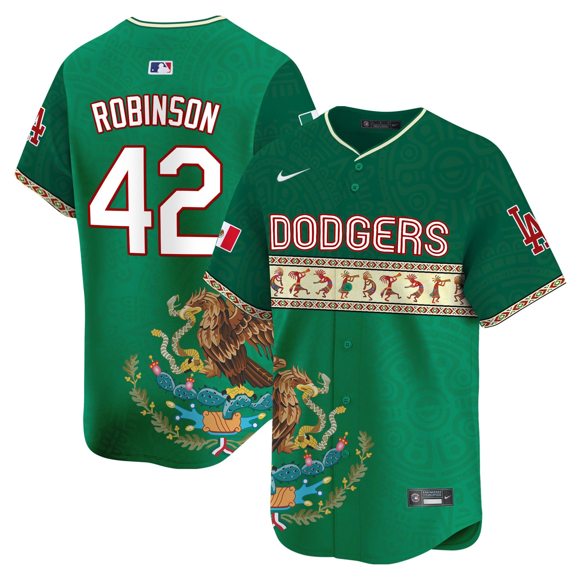 Los Angeles Dodgers Mexico Aztec Vapor Premier Limited Jersey V2 - Printed