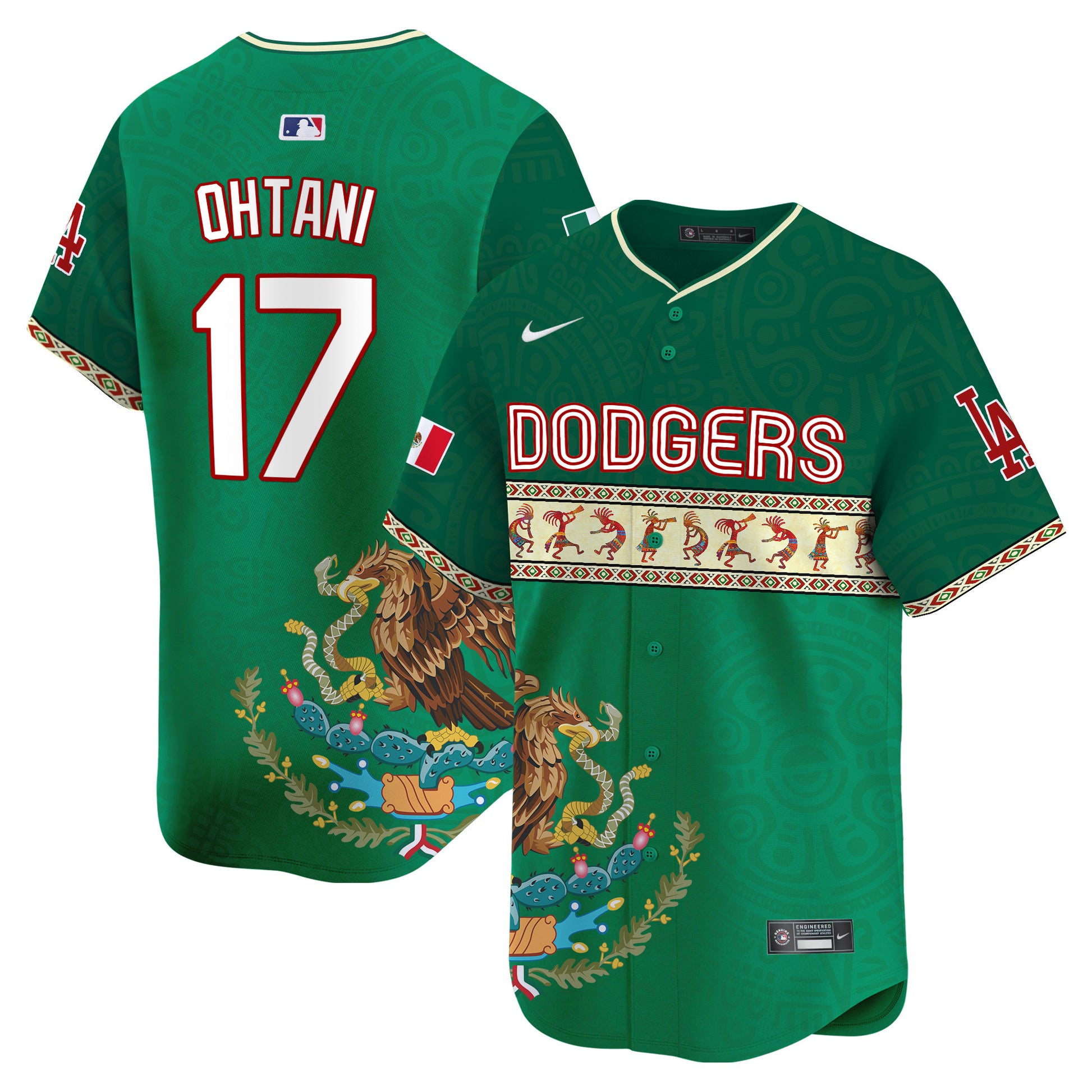 Los Angeles Dodgers Mexico Aztec Vapor Premier Limited Jersey V2 - Printed
