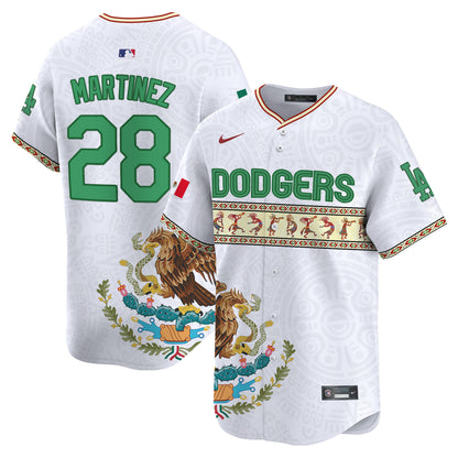 Los Angeles Dodgers Mexico Aztec Vapor Premier Limited Jersey V2 - Printed