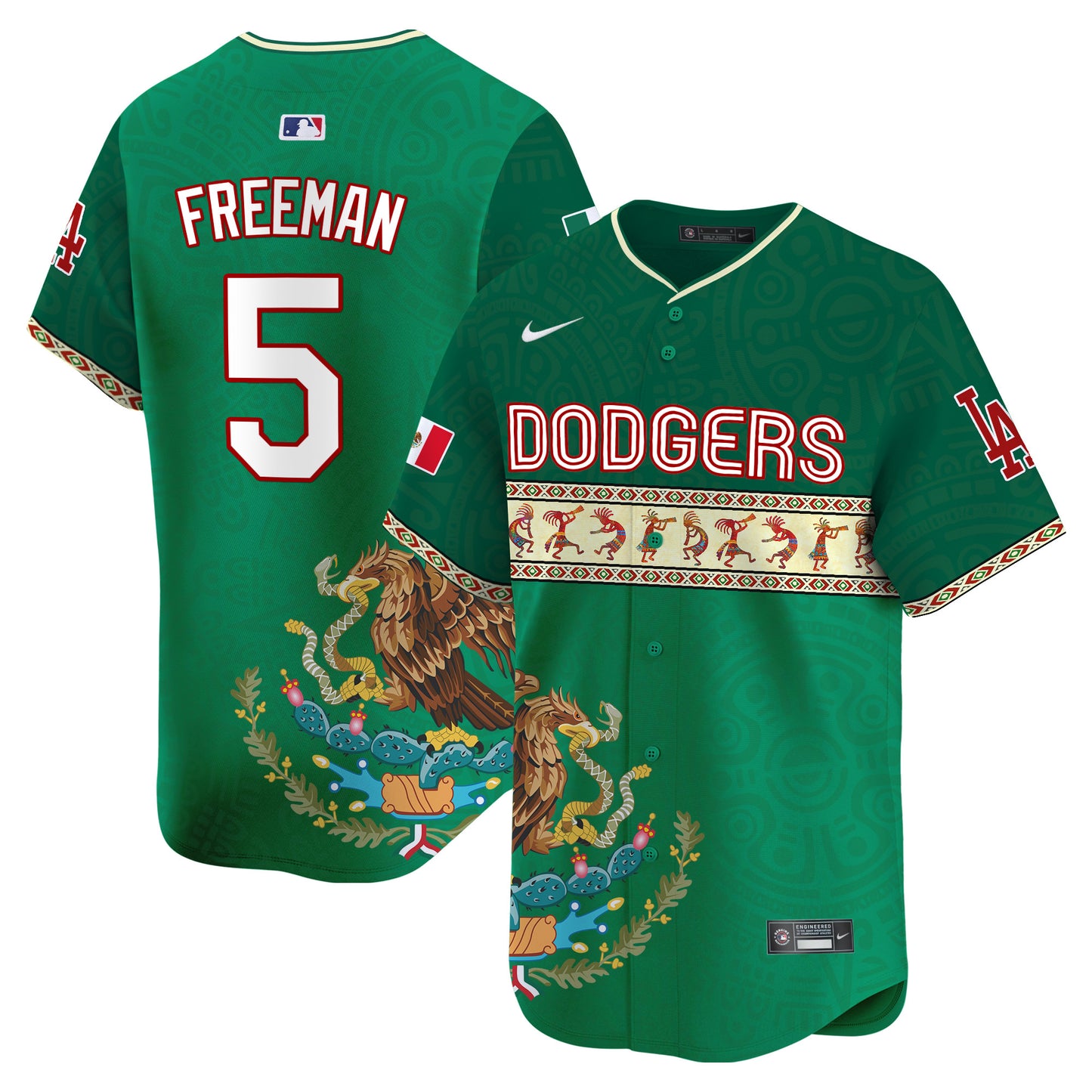 Los Angeles Dodgers Mexico Aztec Vapor Premier Limited Jersey V2 - Printed