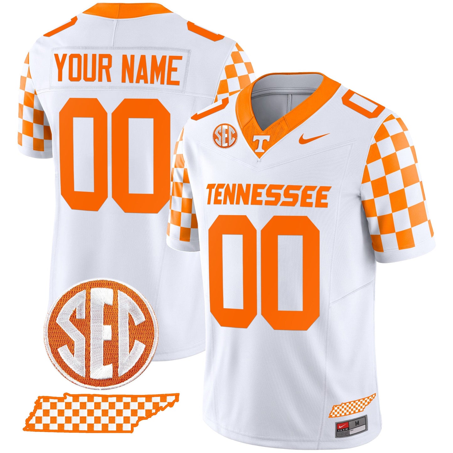 Tennessee Volunteers 2024 Checkerboard Vapor Limited Custom Jersey - All Stitched