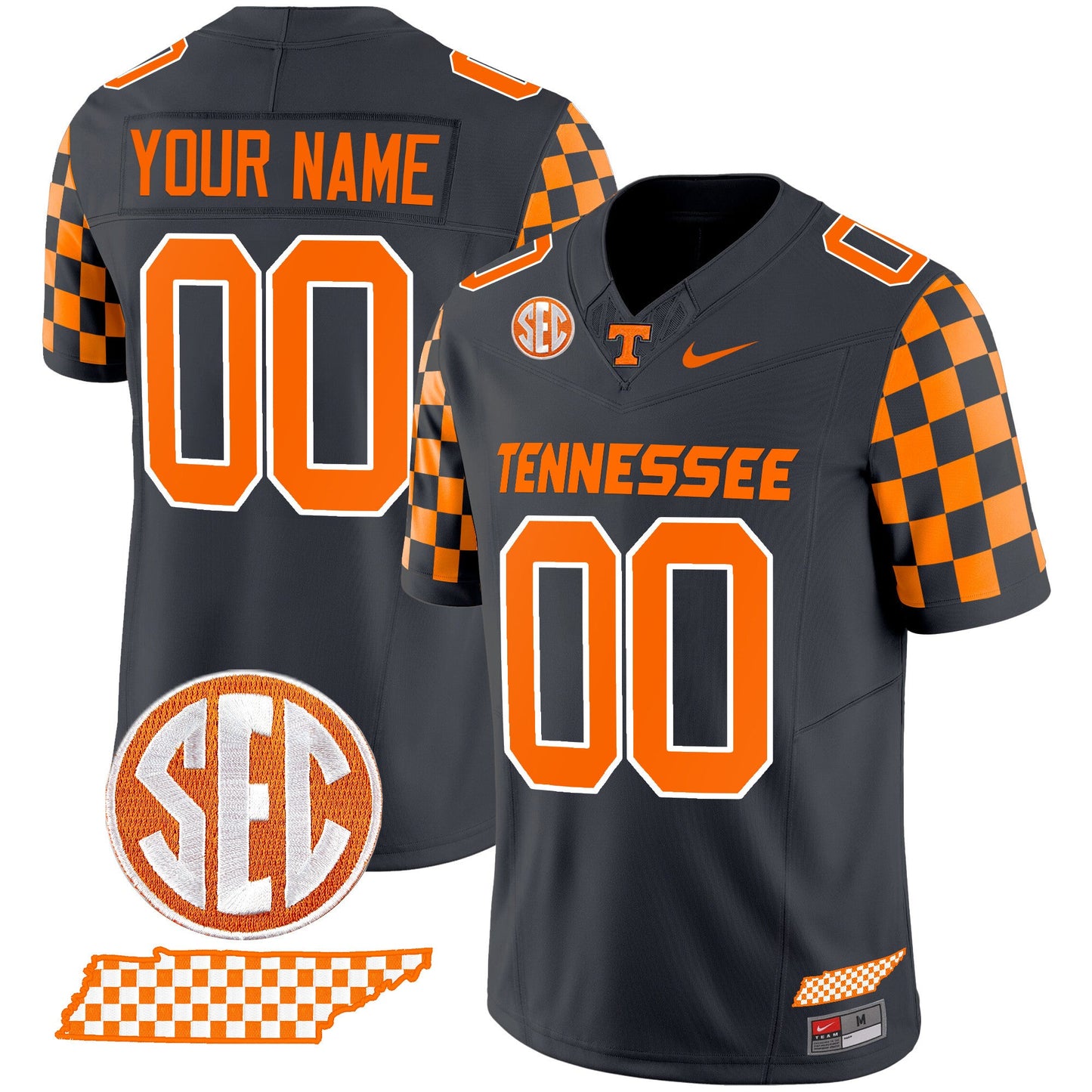 Tennessee Volunteers 2024 Checkerboard Vapor Limited Custom Jersey - All Stitched