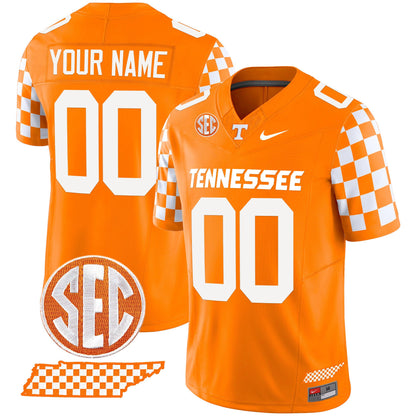 Tennessee Volunteers 2024 Checkerboard Vapor Limited Custom Jersey - All Stitched
