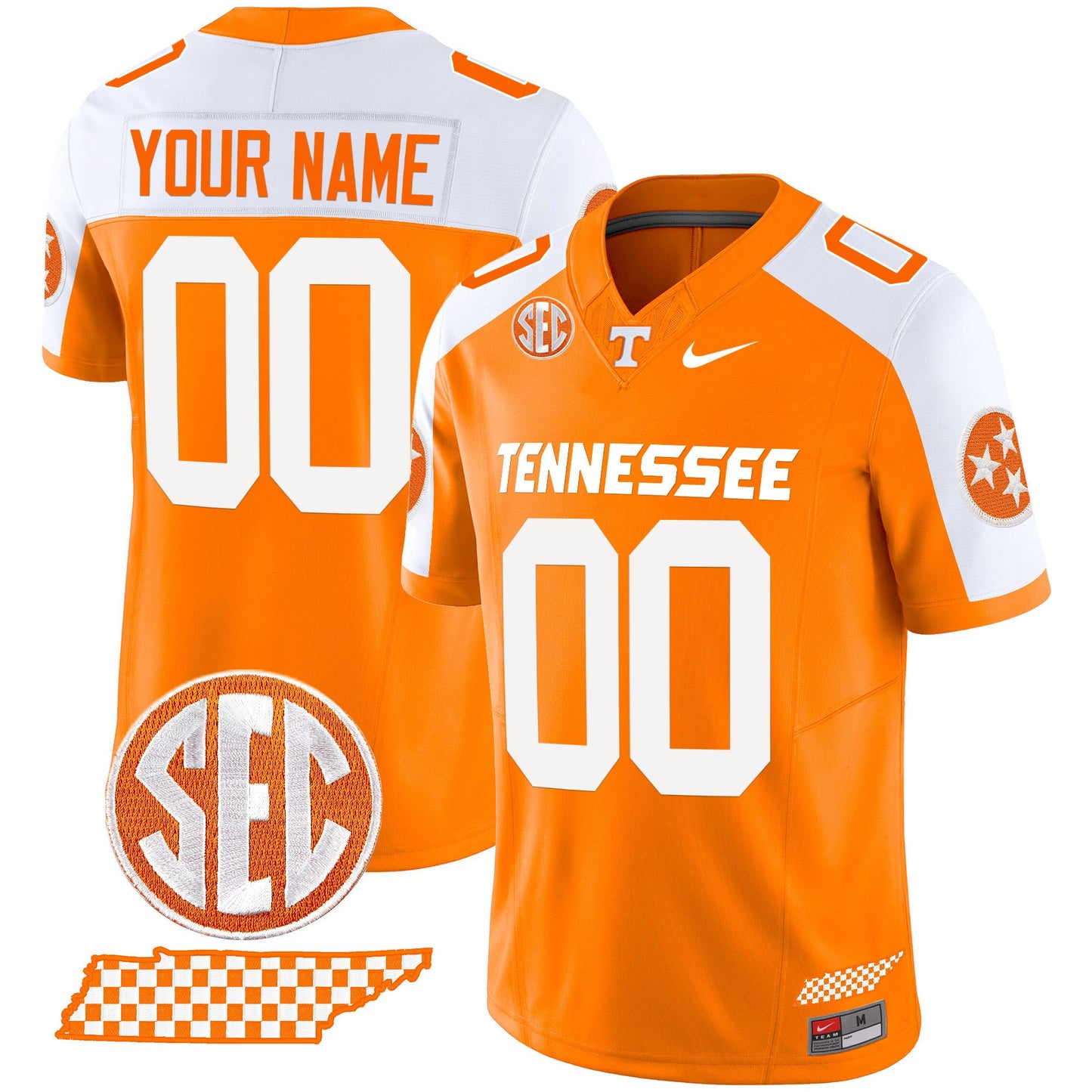 Tennessee Volunteers 2024 Checkerboard Vapor Limited Custom Jersey - All Stitched