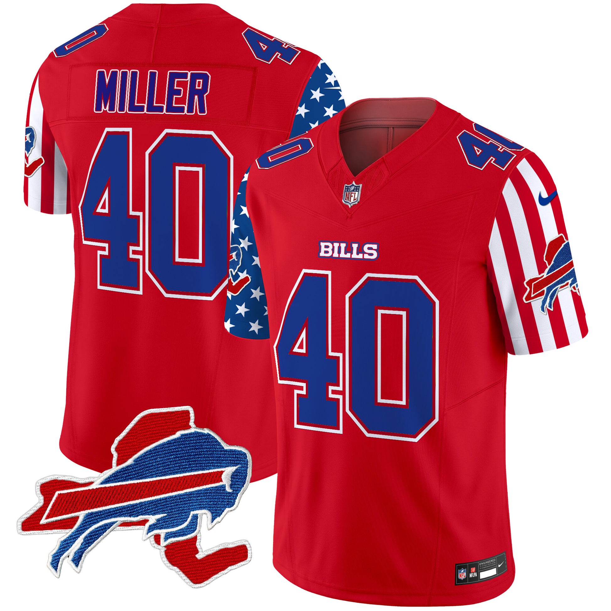Men's Bills American Style Vapor Limited Jersey - All Stitched