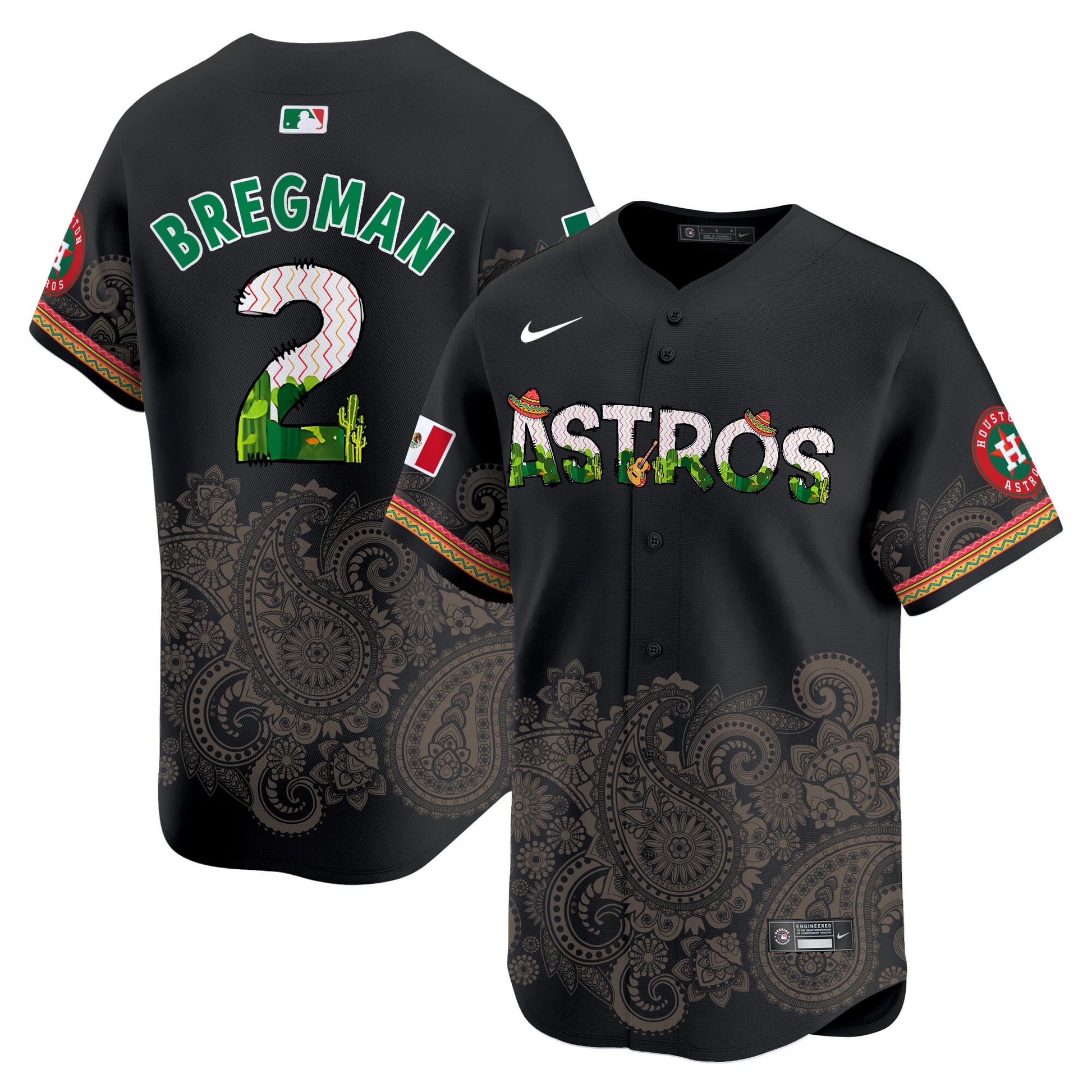 Houston Astros Paisley Mexico Vapor Premier Limited Jersey V4 - Printed