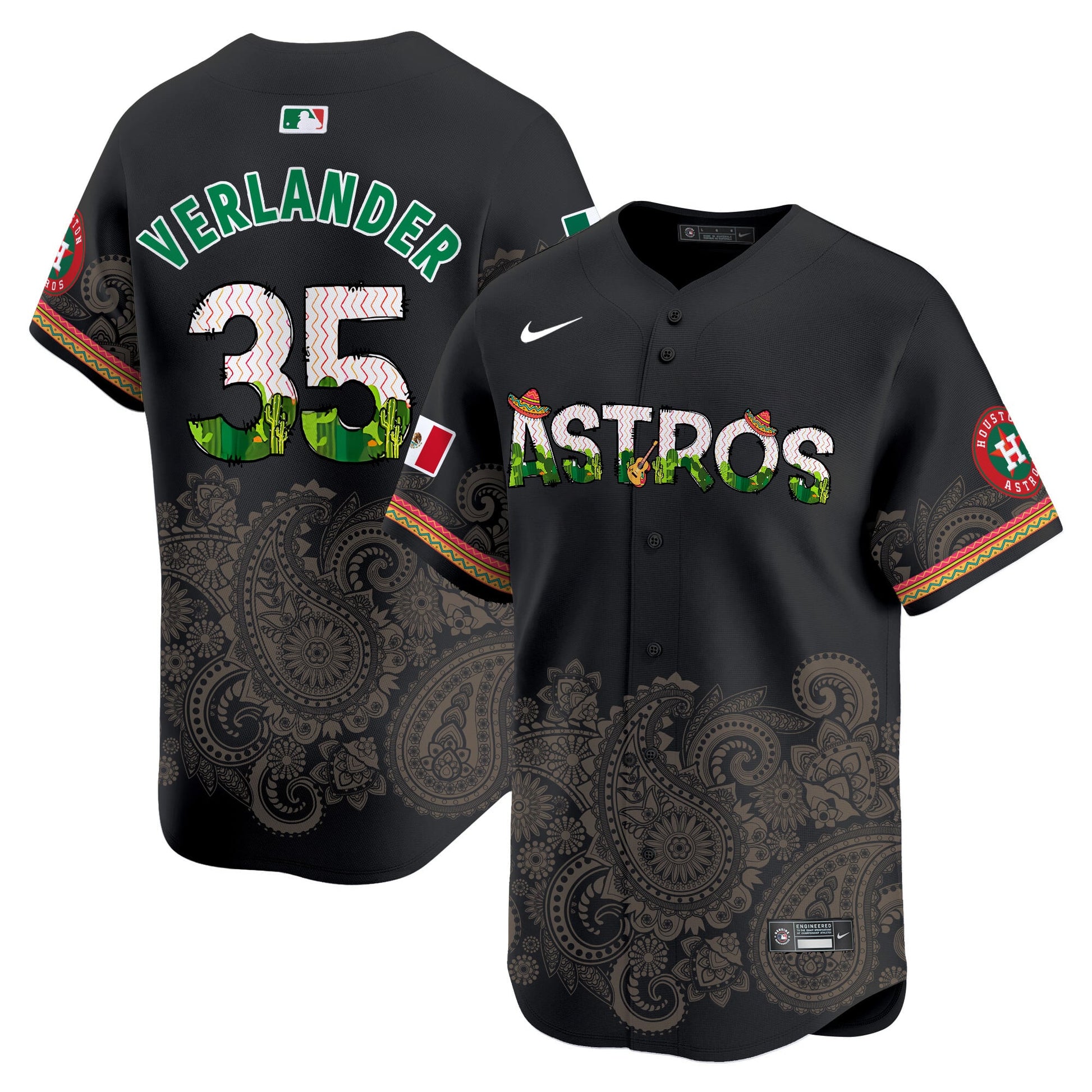 Houston Astros Paisley Mexico Vapor Premier Limited Jersey V4 - Printed
