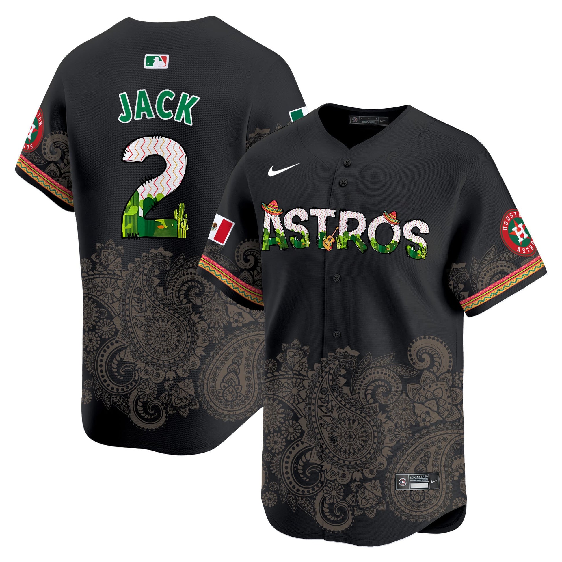 Houston Astros Paisley Mexico Vapor Premier Limited Jersey V4 - Printed