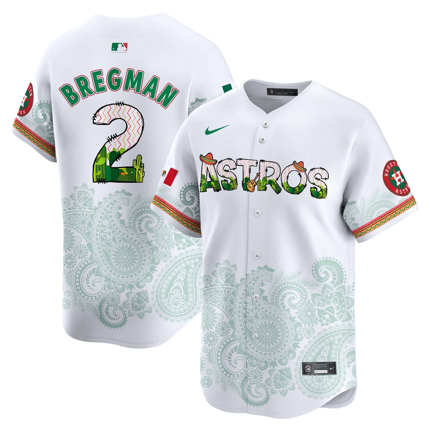 Houston Astros Paisley Mexico Vapor Premier Limited Jersey V4 - Printed