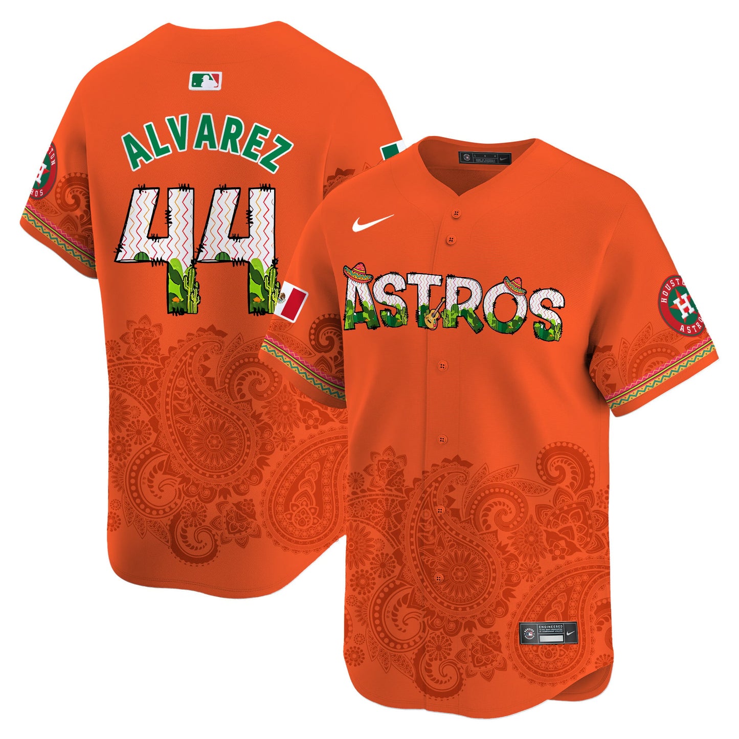 Houston Astros Paisley Mexico Vapor Premier Limited Jersey V4 - Printed