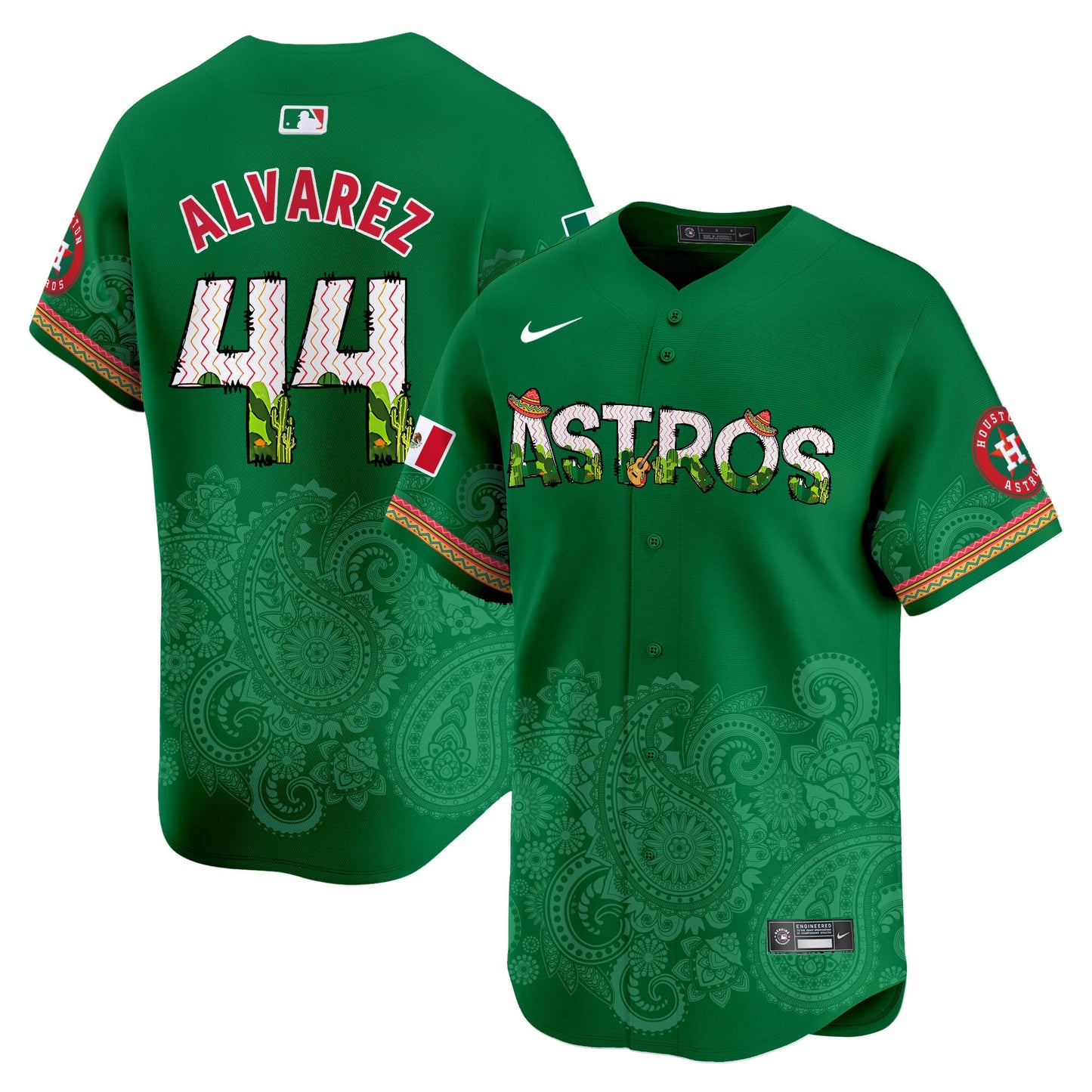 Houston Astros Paisley Mexico Vapor Premier Limited Jersey V4 - Printed