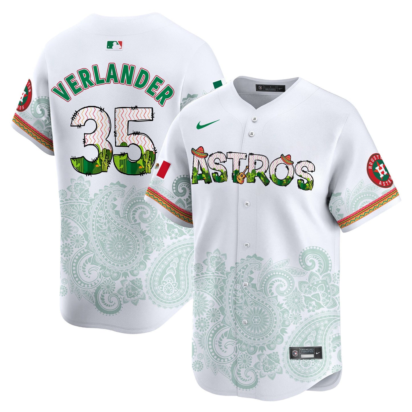 Houston Astros Paisley Mexico Vapor Premier Limited Jersey V4 - Printed
