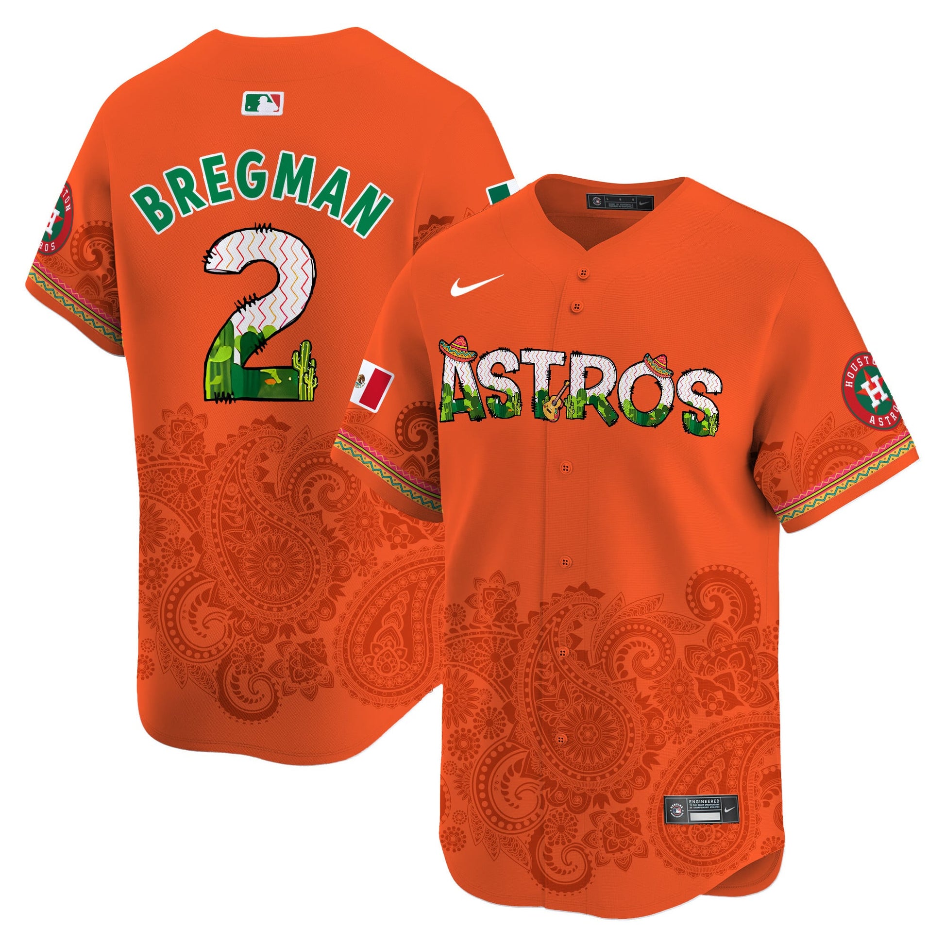 Houston Astros Paisley Mexico Vapor Premier Limited Jersey V4 - Printed