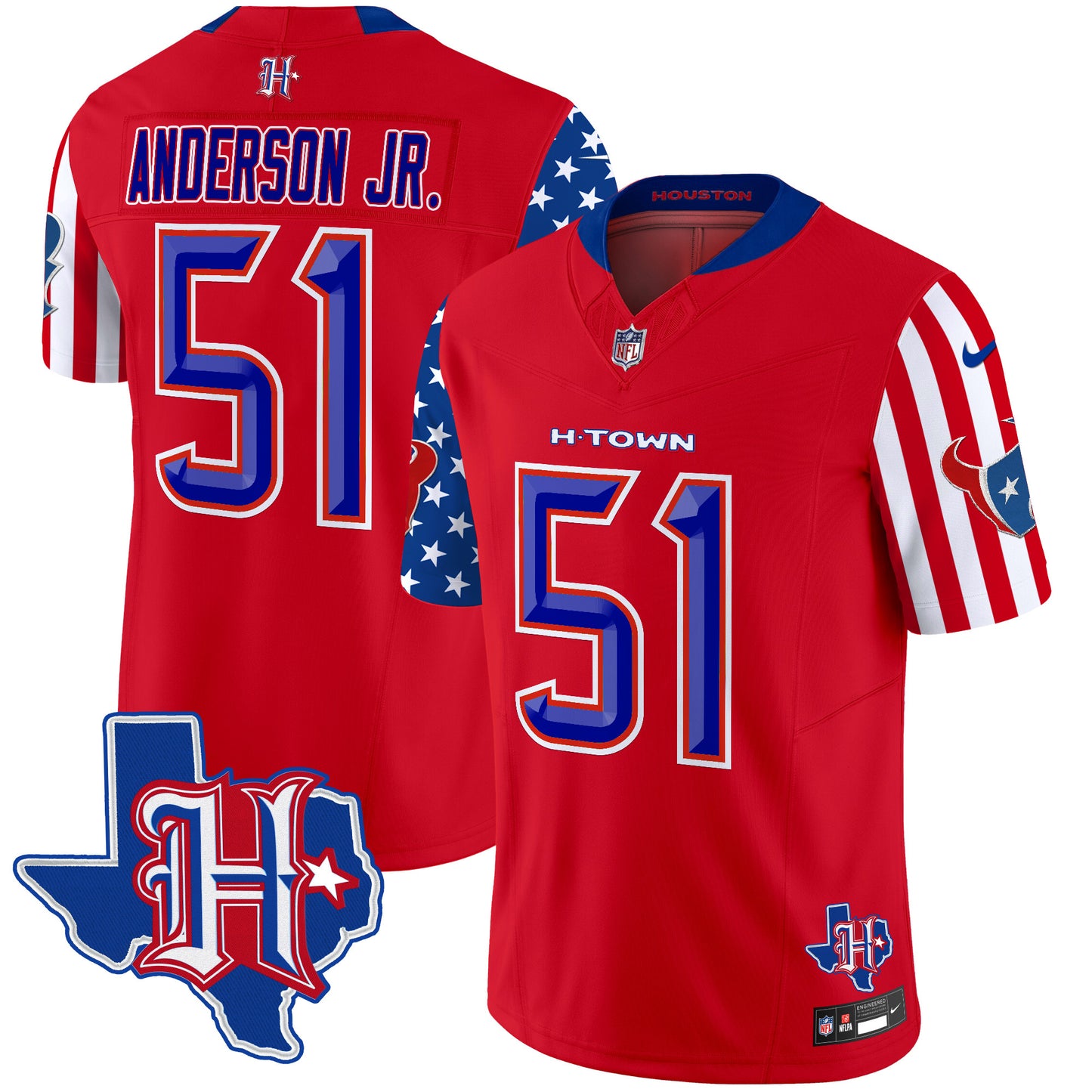 Men's Houston Texans American Style Vapor Limited Jersey - All Stitched
