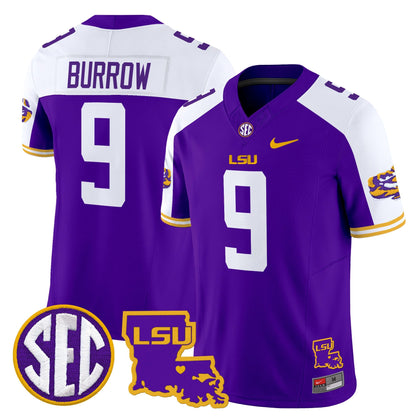 Men's LSU Tigers 2025 Louisiana Patch Vapor Limited Jersey - All Stitched
