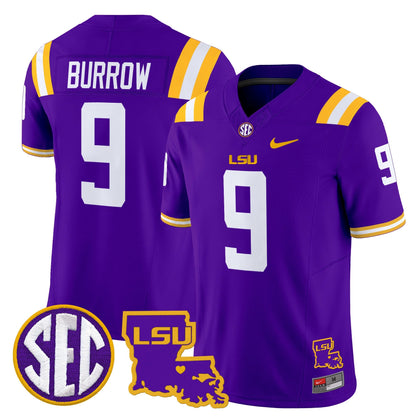 Men's LSU Tigers 2025 Louisiana Patch Vapor Limited Jersey - All Stitched