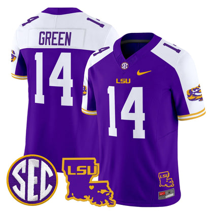 Men's LSU Tigers 2025 Louisiana Patch Vapor Limited Jersey - All Stitched