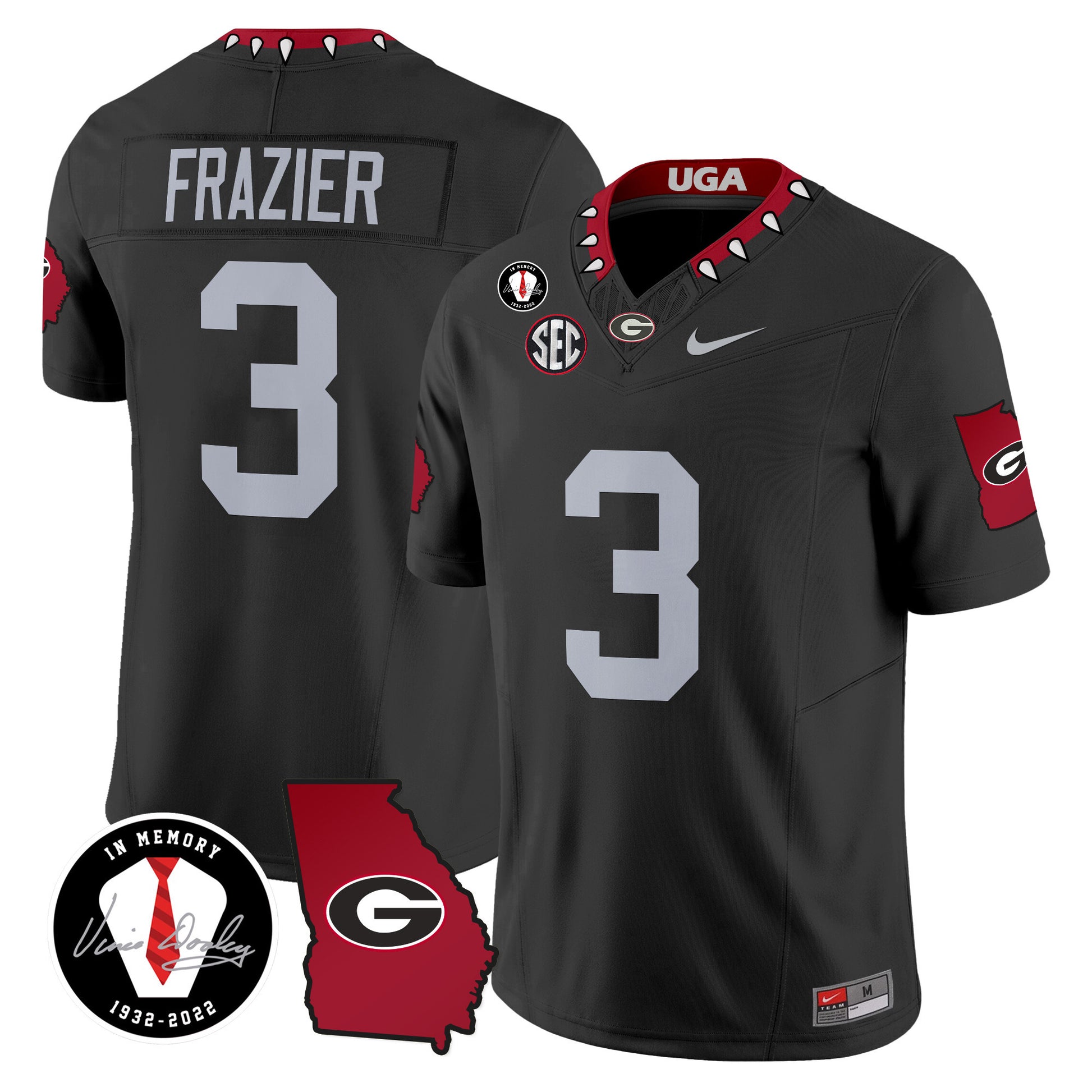 Men's Georgia Bulldogs 2024 Vapor Limited Jersey V3 - Georgia Map - All Stitched