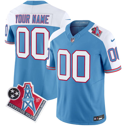Titans 1997 Throwback Vapor Limited Custom Jersey - All Stitched