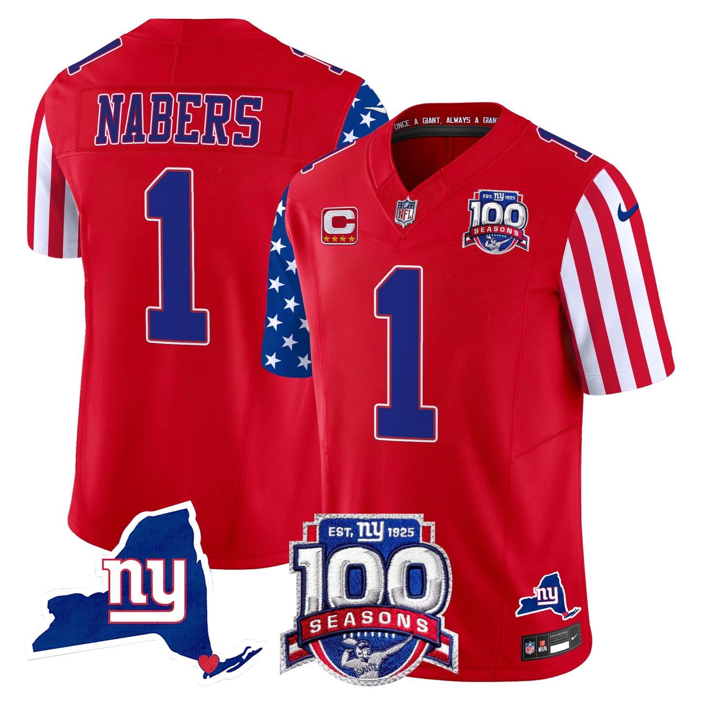Men's New York Giants American Style Vapor Limited Jersey - All Stitched