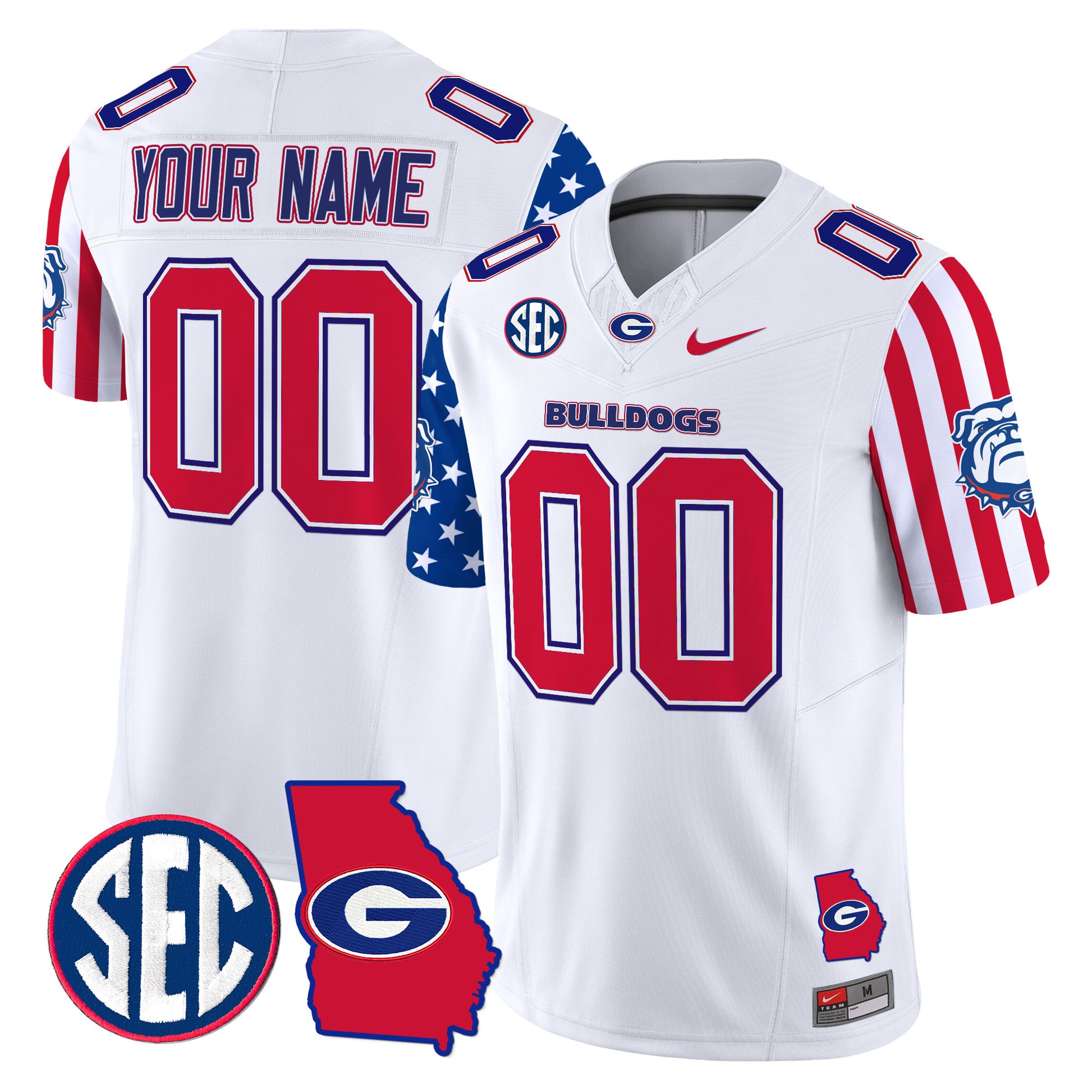 Georgia Bulldogs American Style Vapor Limited Custom Jersey - All Stitched