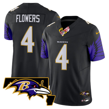 Men's Ravens Maryland Patch Vapor Limited Jersey V2 - All Stitched
