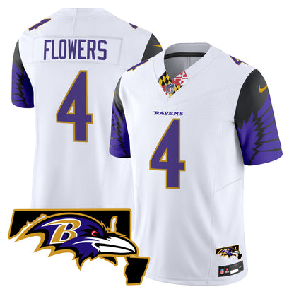 Men's Ravens Maryland Patch Vapor Limited Jersey V2 - All Stitched