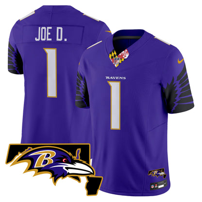 Men's Ravens Maryland Patch Vapor Limited Jersey V2 - All Stitched