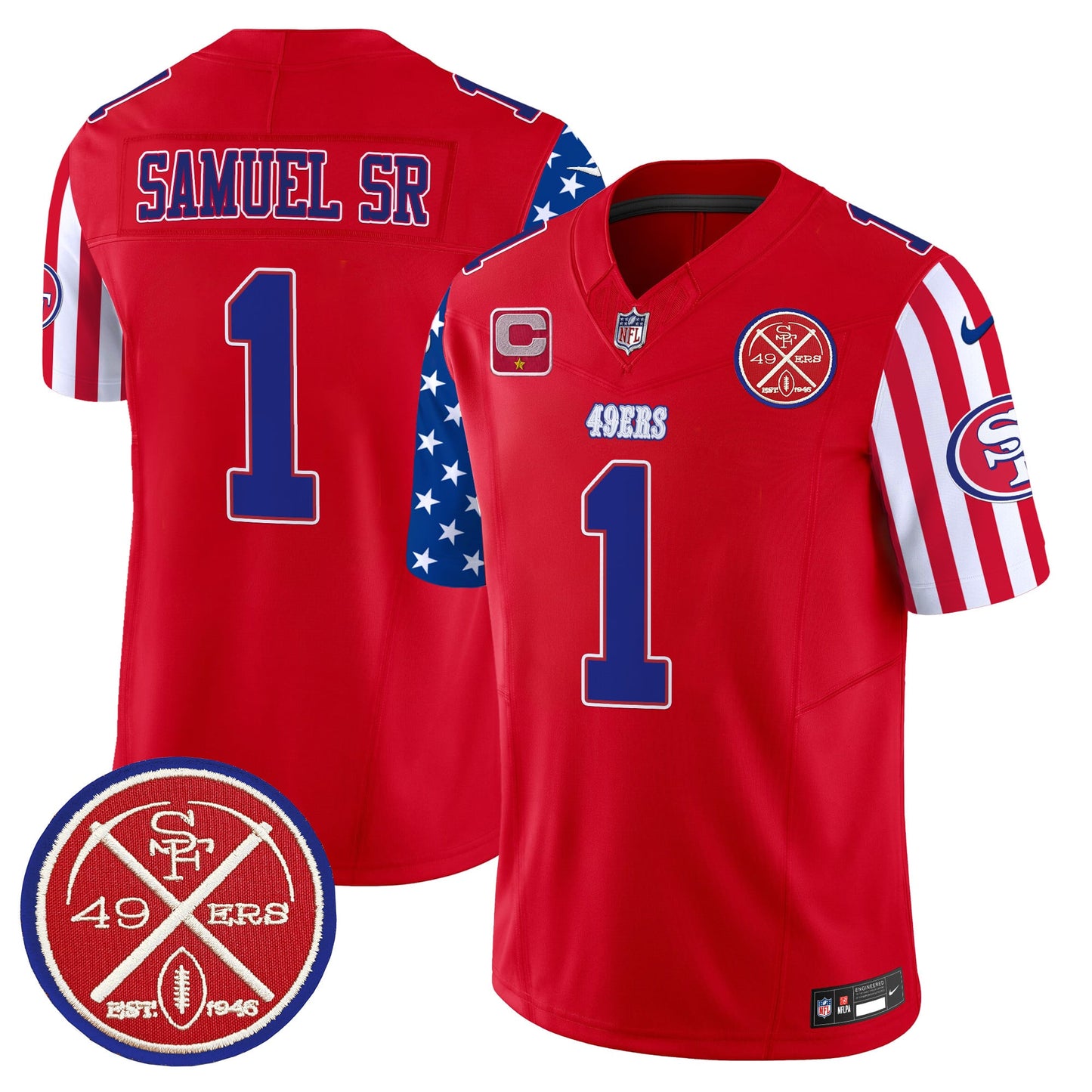 Men's 49ers American Style Vapor Limited Jersey - All Stitched