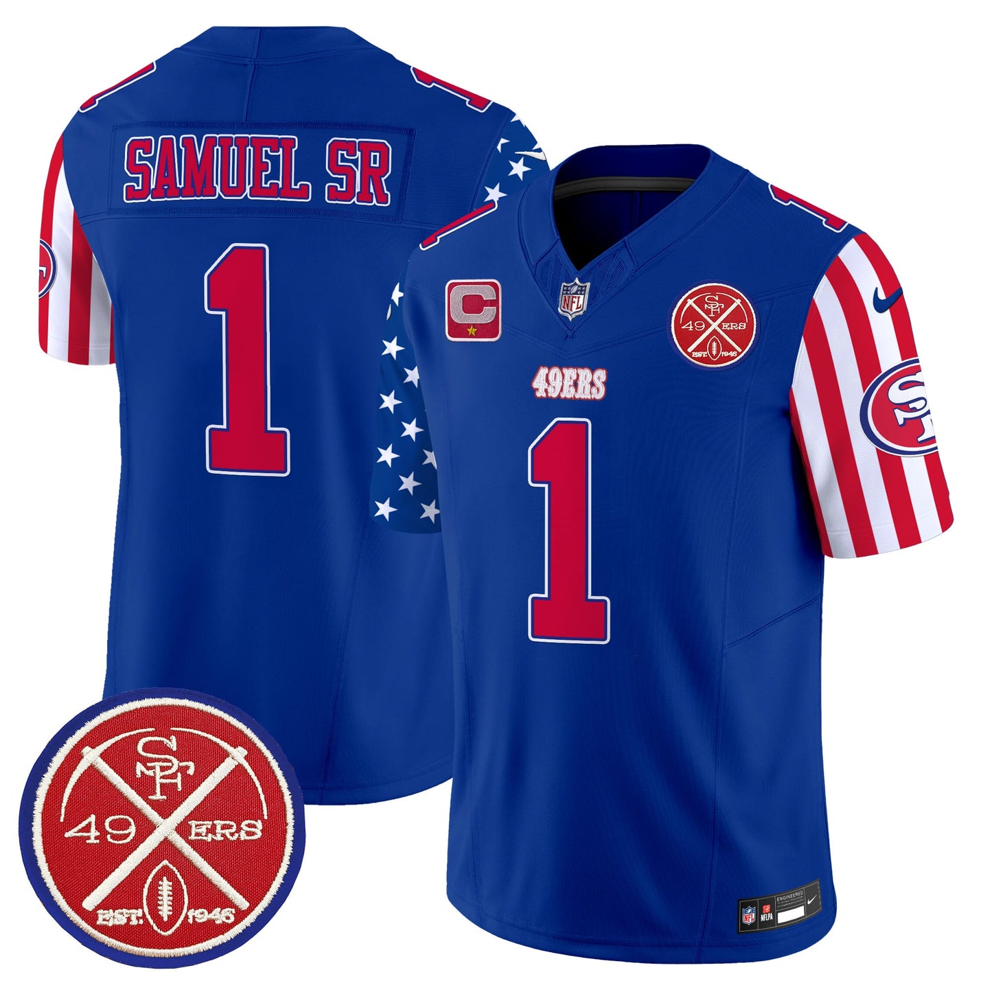 Men's 49ers American Style Vapor Limited Jersey - All Stitched