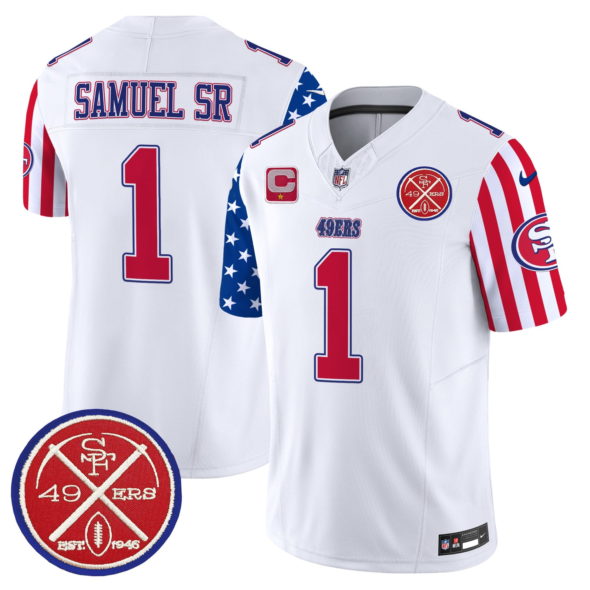 Men's 49ers American Style Vapor Limited Jersey - All Stitched