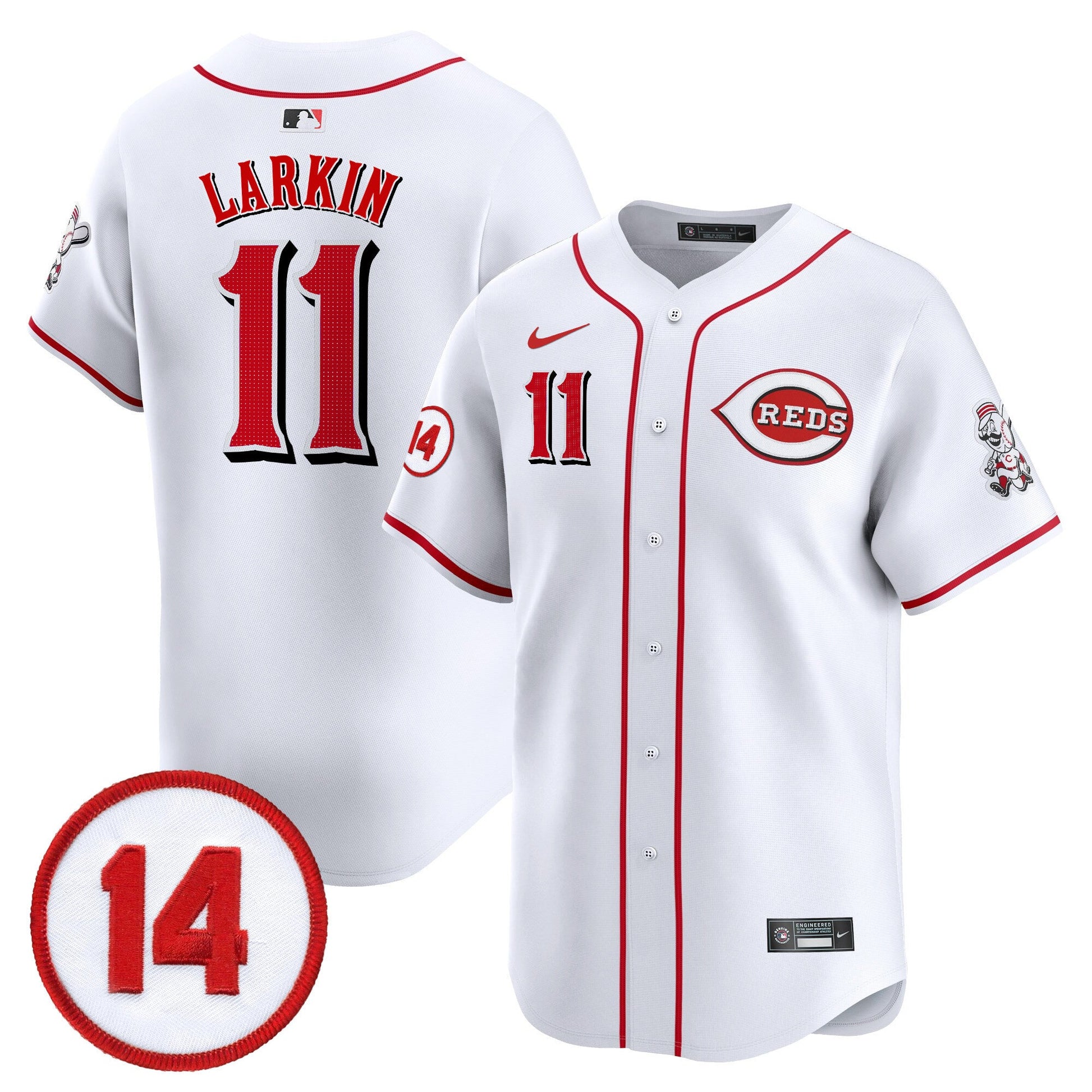 Men's Cincinnati Reds Pete Rose Patch Vapor Premier Limited Jersey - All Stitched