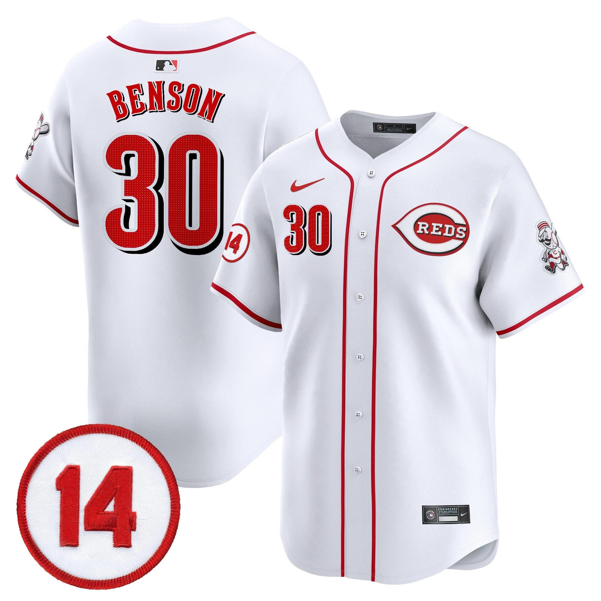 Men's Cincinnati Reds Pete Rose Patch Vapor Premier Limited Jersey - All Stitched