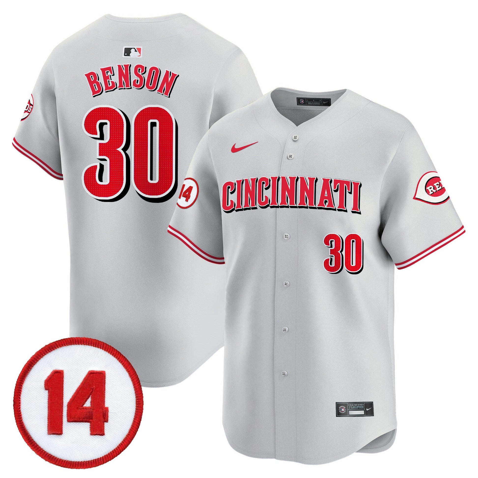Men's Cincinnati Reds Pete Rose Patch Vapor Premier Limited Jersey - All Stitched