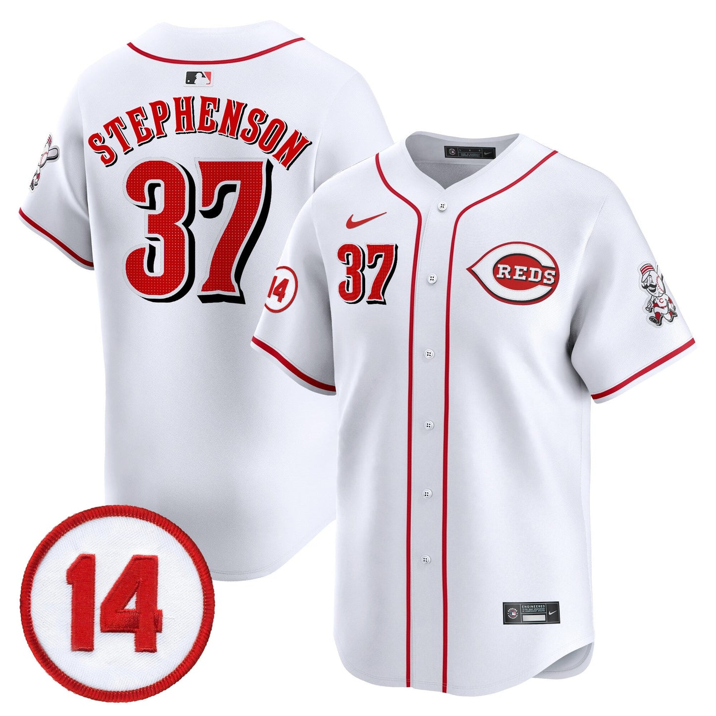 Men's Cincinnati Reds Pete Rose Patch Vapor Premier Limited Jersey - All Stitched