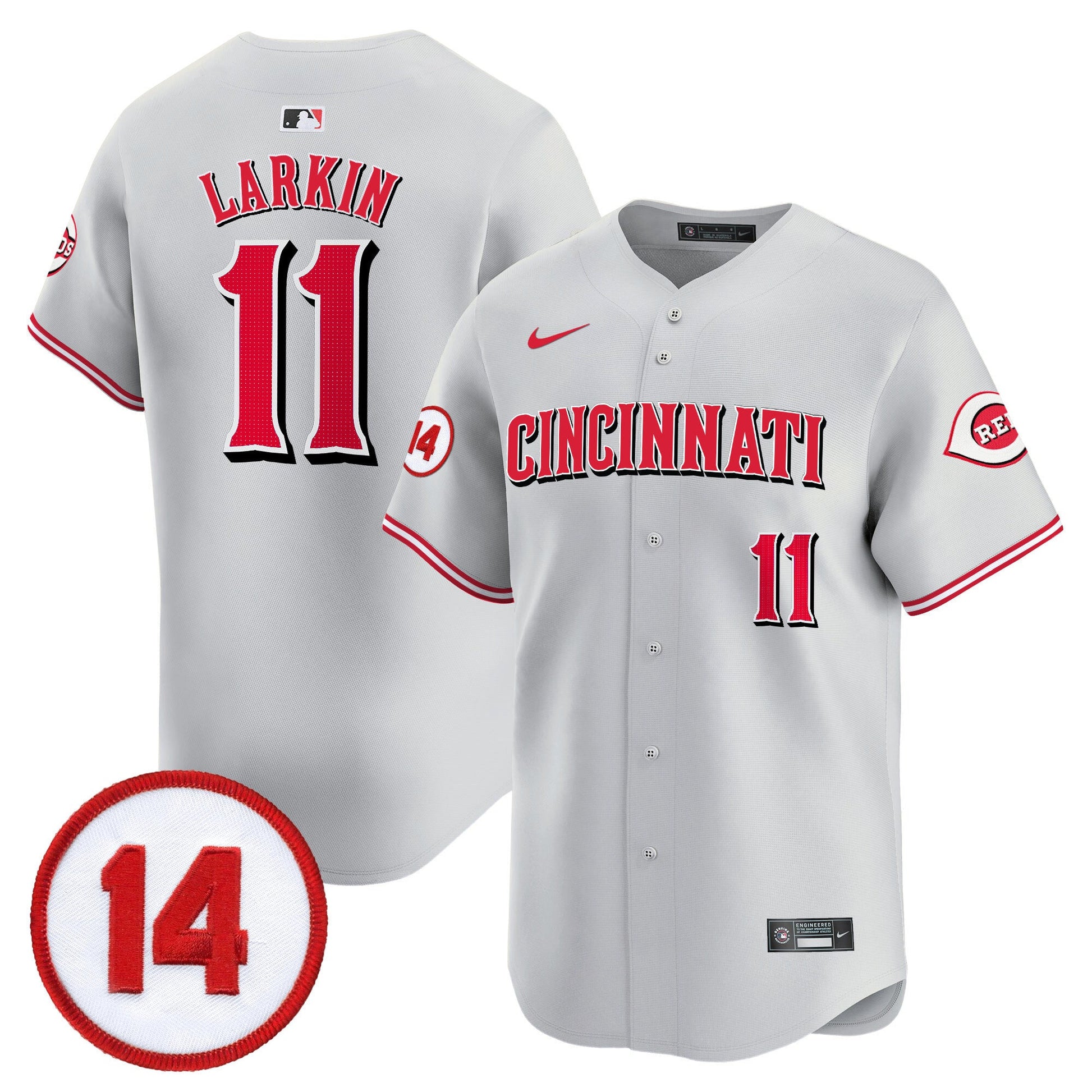 Men's Cincinnati Reds Pete Rose Patch Vapor Premier Limited Jersey - All Stitched