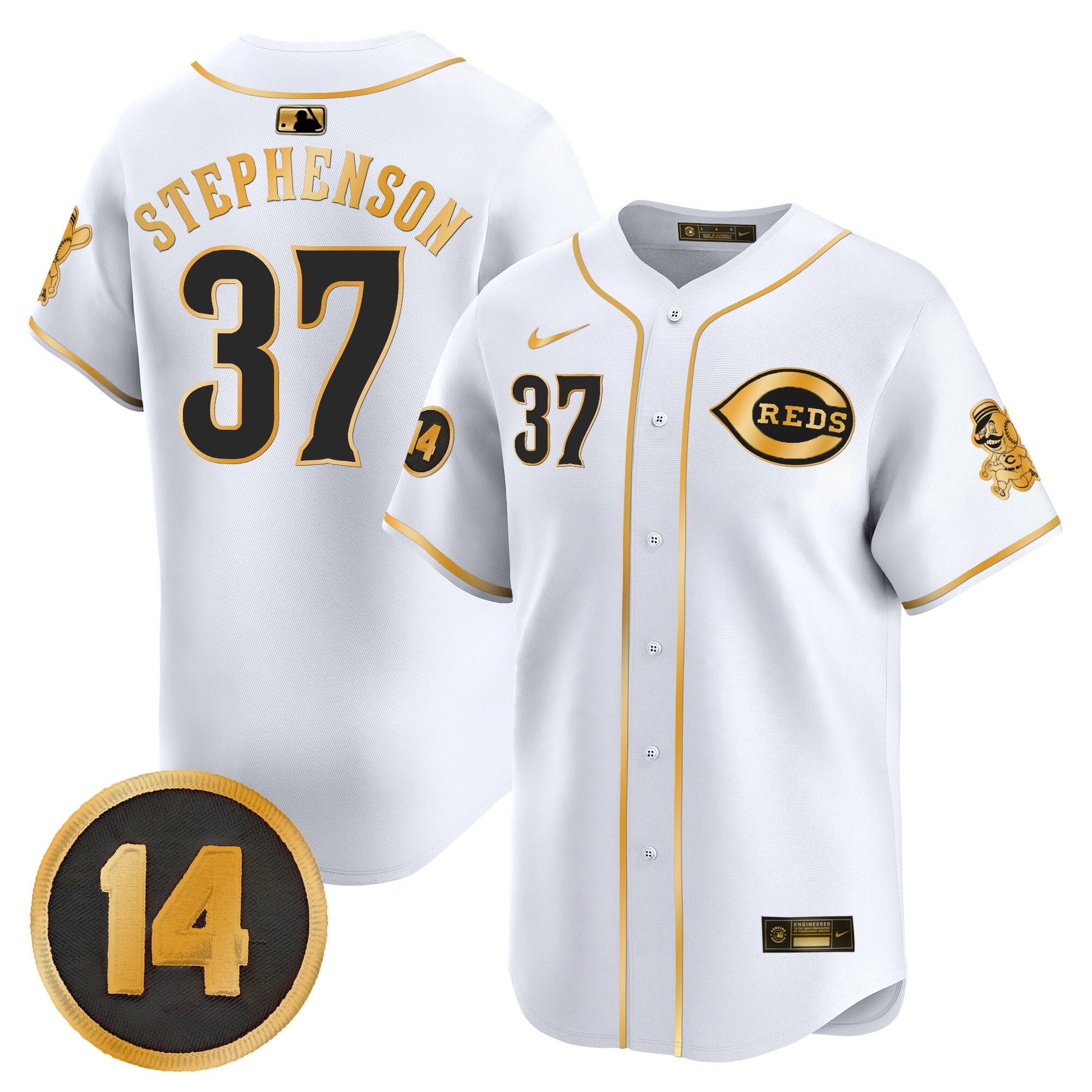 Men's Cincinnati Reds Pete Rose Patch Vapor Premier Limited Jersey - All Stitched