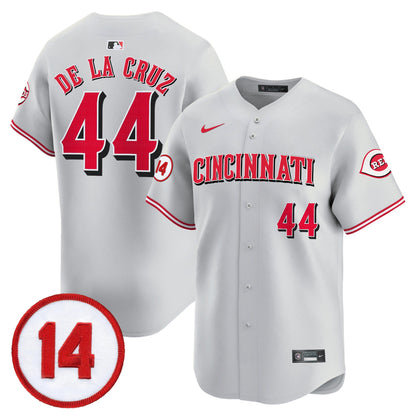 Men's Cincinnati Reds Pete Rose Patch Vapor Premier Limited Jersey - All Stitched