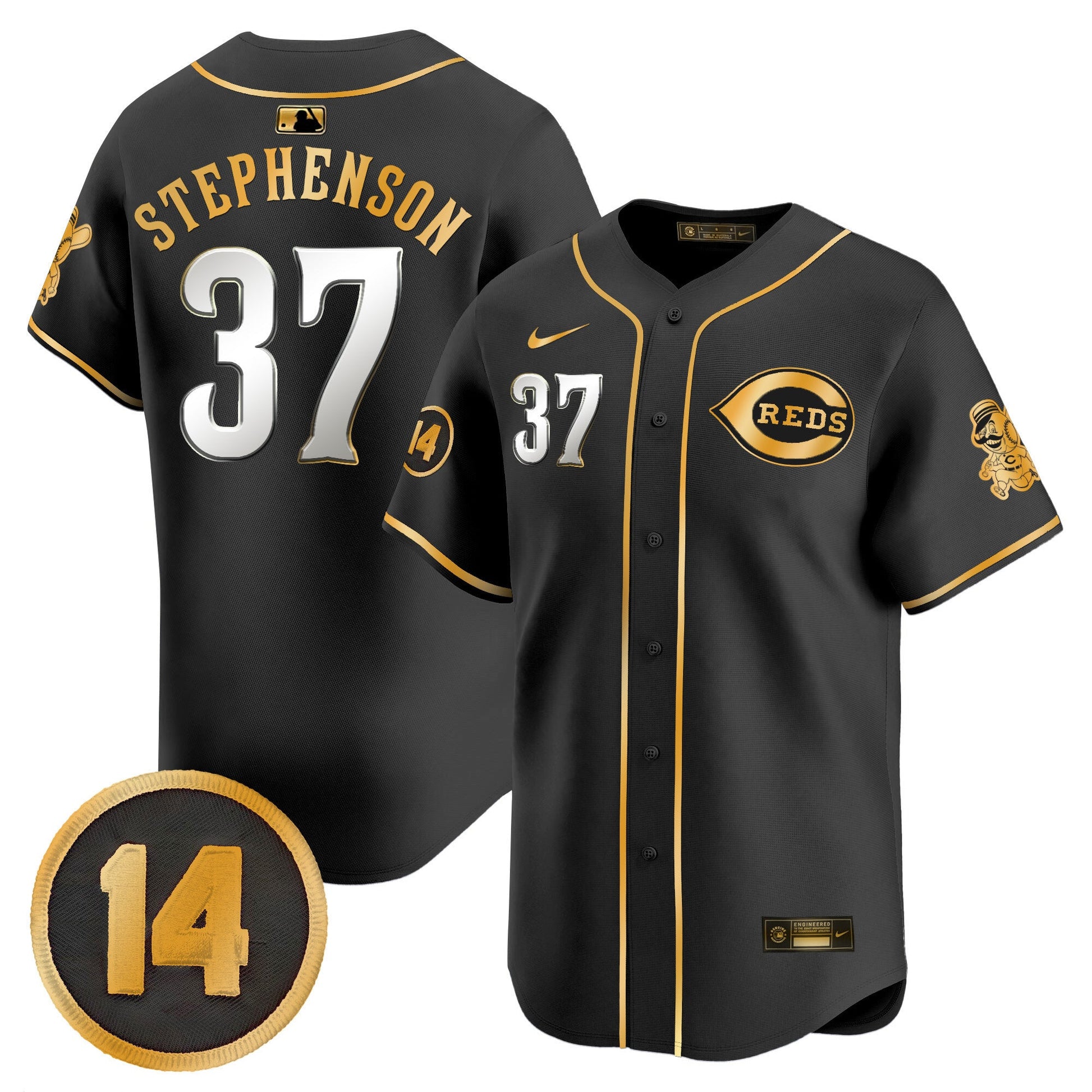 Men's Cincinnati Reds Pete Rose Patch Vapor Premier Limited Jersey - All Stitched