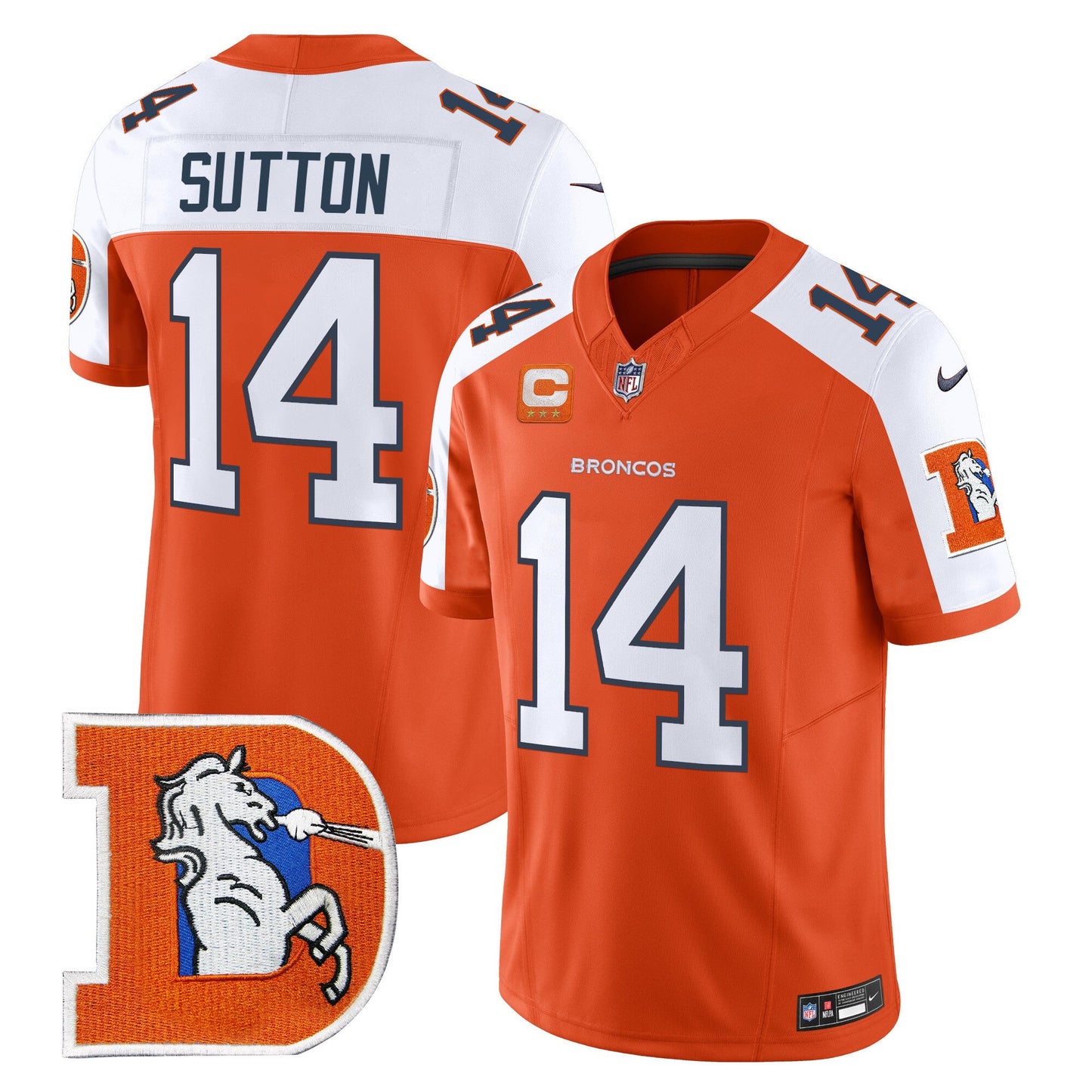 Men's Denver Broncos Throwback Vapor Limited Jersey V2 - All Stitched