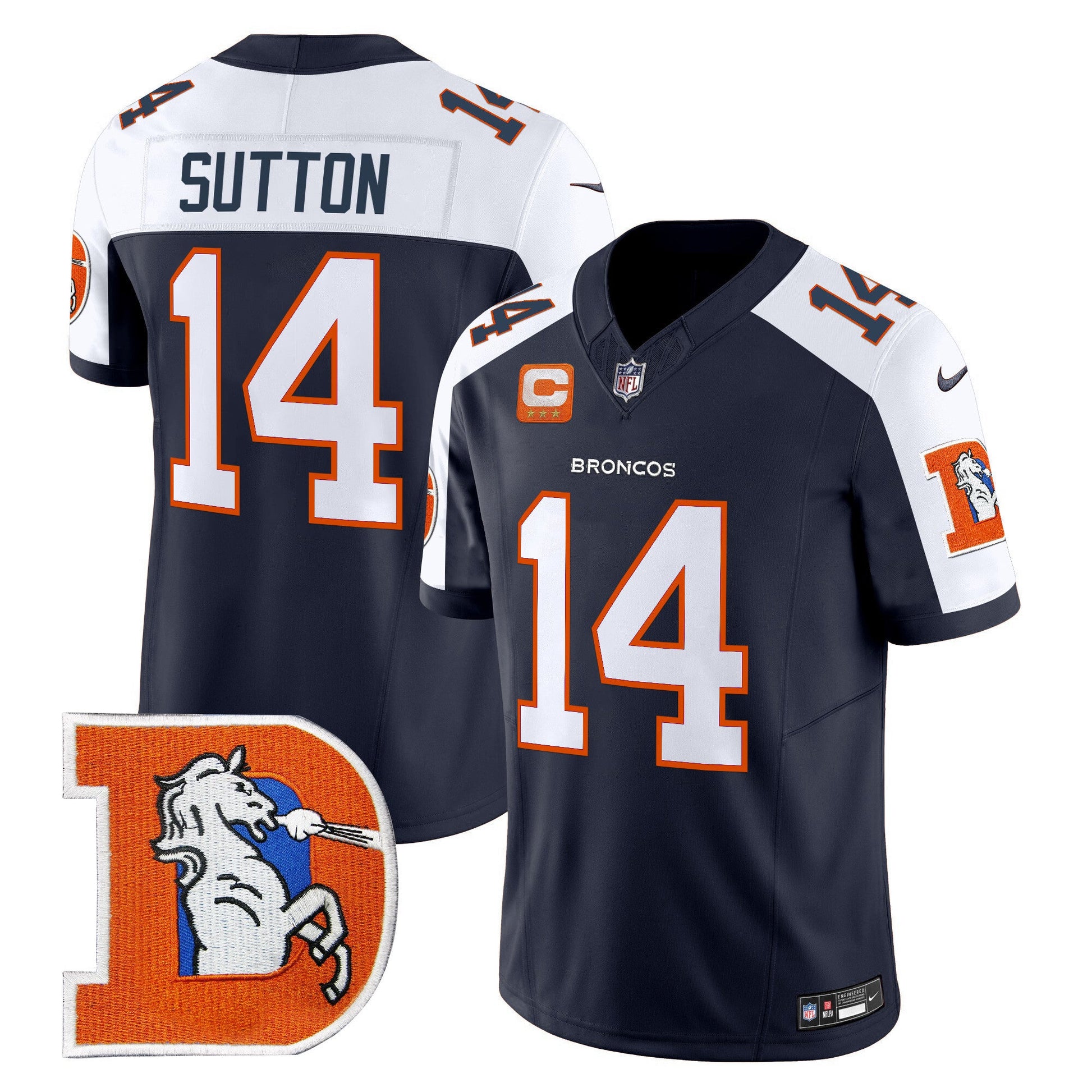 Men's Denver Broncos Throwback Vapor Limited Jersey V2 - All Stitched