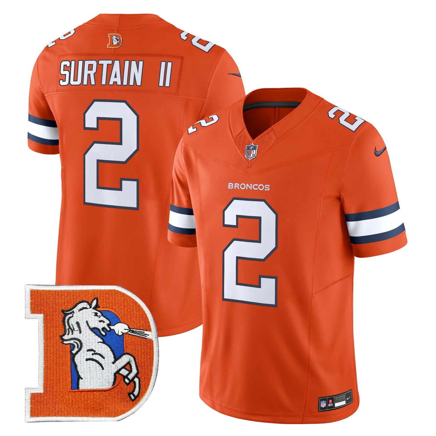 Men's Denver Broncos Throwback Vapor Limited Jersey V2 - All Stitched