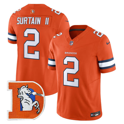 Men's Denver Broncos Throwback Vapor Limited Jersey V2 - All Stitched