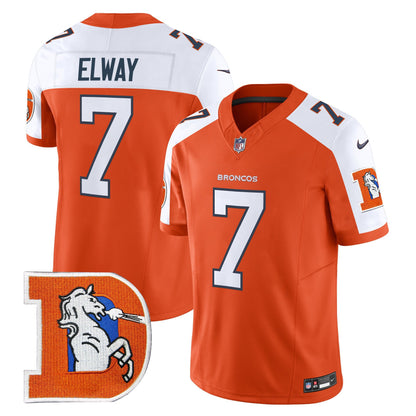 Men's Denver Broncos Throwback Vapor Limited Jersey V2 - All Stitched