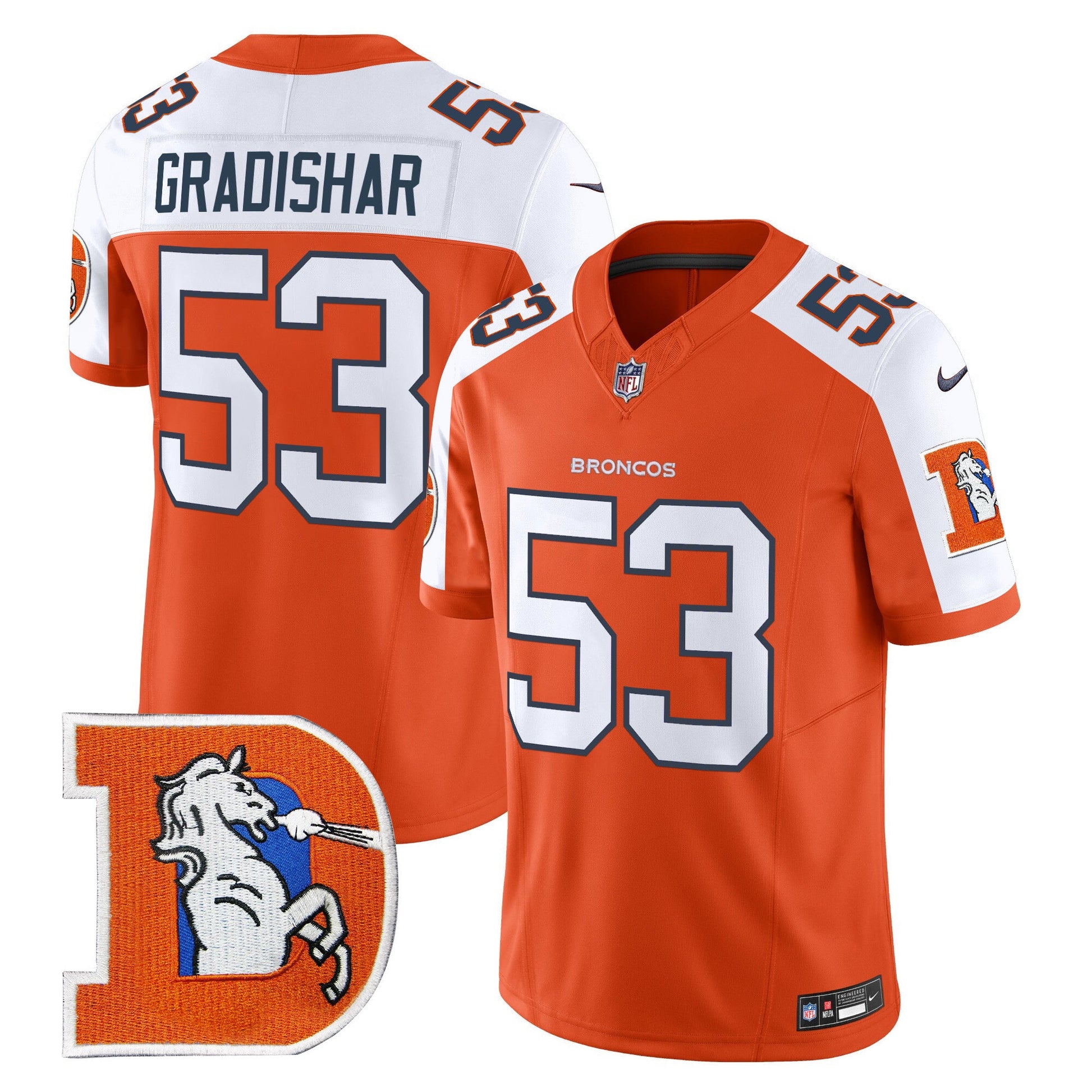 Men's Denver Broncos Throwback Vapor Limited Jersey V2 - All Stitched
