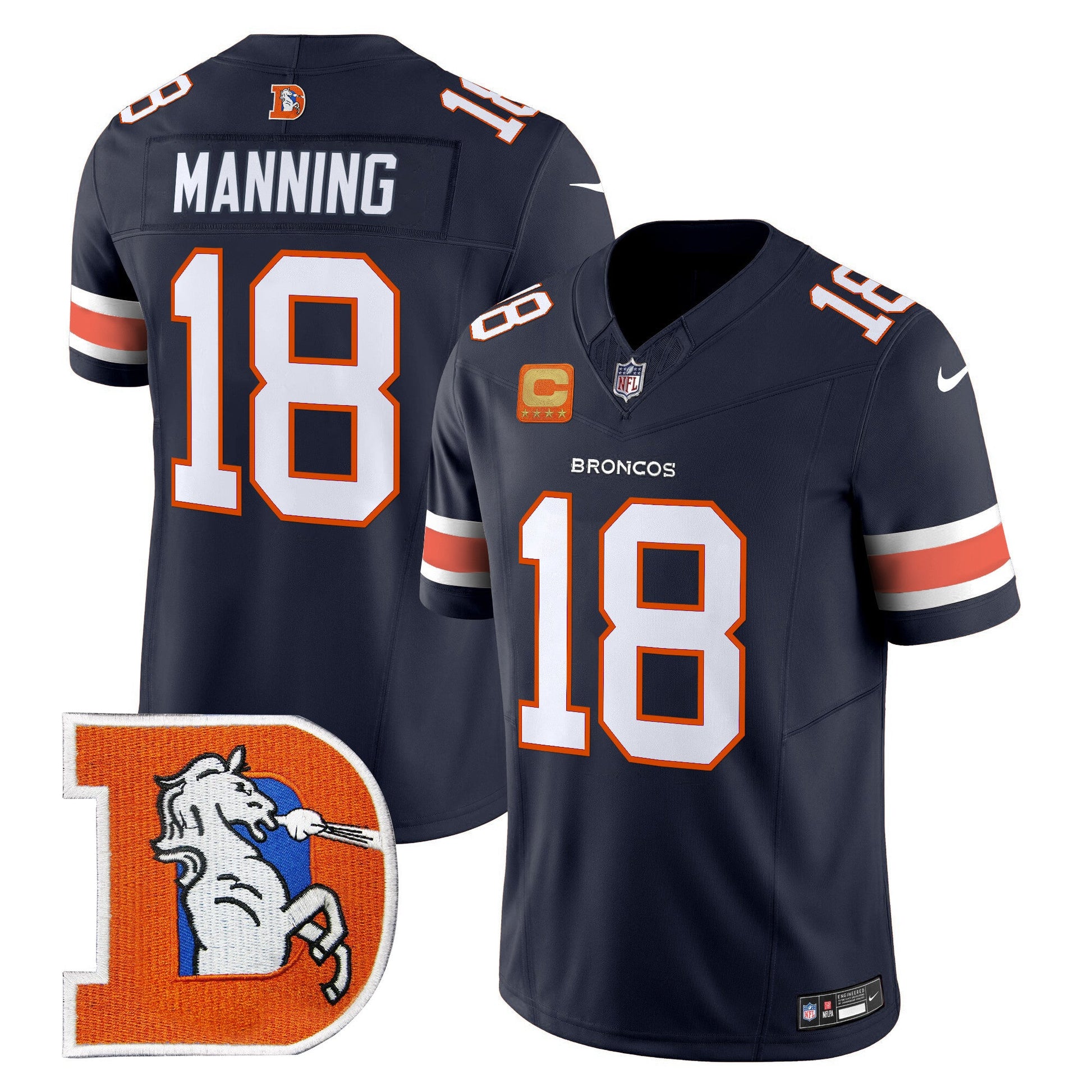 Men's Denver Broncos Throwback Vapor Limited Jersey V2 - All Stitched