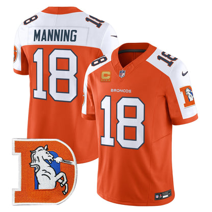 Men's Denver Broncos Throwback Vapor Limited Jersey V2 - All Stitched