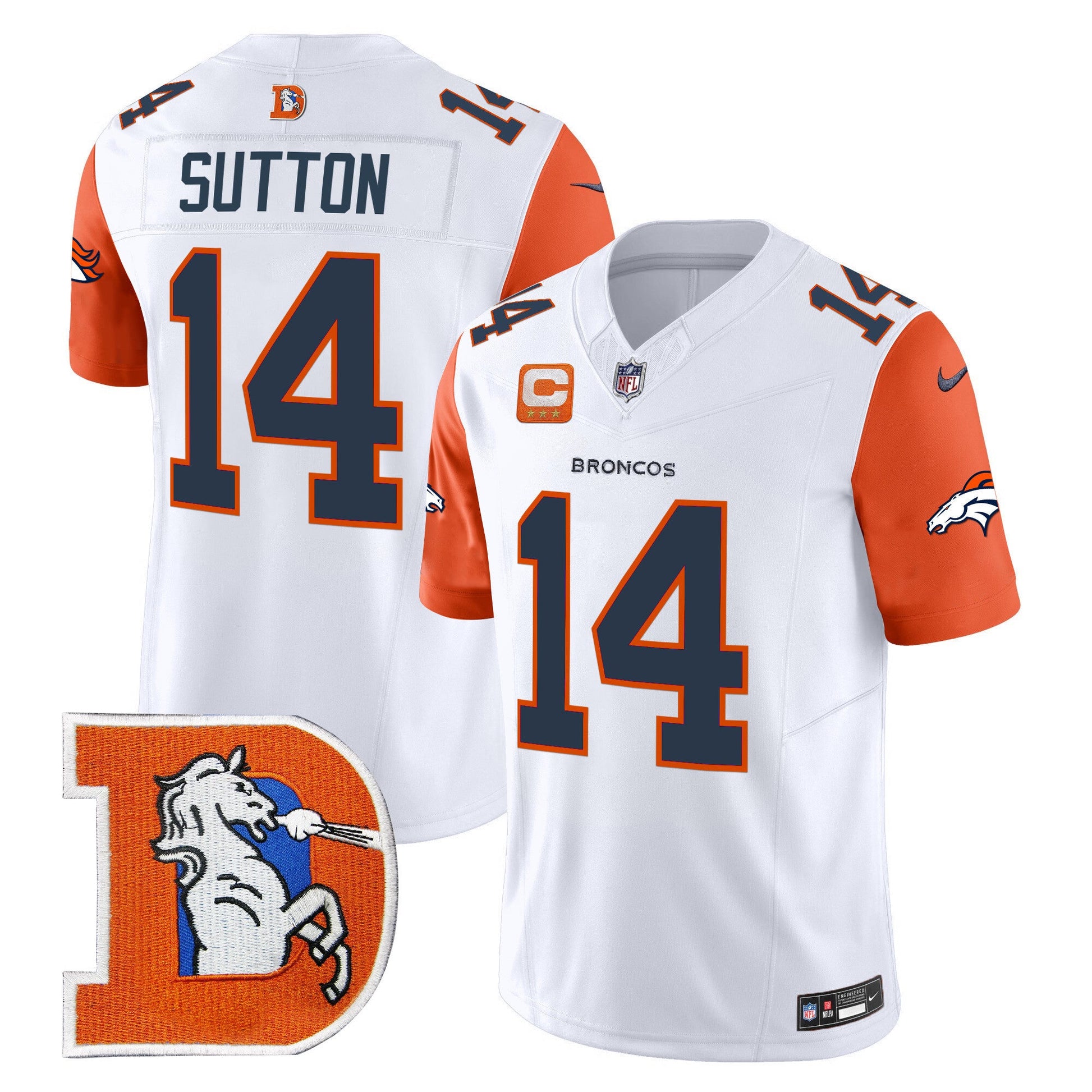 Men's Denver Broncos Throwback Vapor Limited Jersey V2 - All Stitched